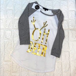 NEW. OH DEER Christmas tee.